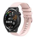 For Huawei Watch GT Runner 22mm Wavy Dot Pattern Solid Color Silicone Watch Band(Pink)