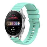 For Huawei Watch 3 Pro 22mm Wavy Dot Pattern Solid Color Silicone Watch Band(Teal)