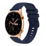 For Honor Watch GS 3 22mm Wavy Dot Pattern Solid Color Silicone Watch Band(Navy Blue)