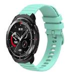 For Honor Watch GS Pro 22mm Wavy Dot Pattern Solid Color Silicone Watch Band(Teal)