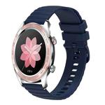 For Honor Watch Dream 22mm Wavy Dot Pattern Solid Color Silicone Watch Band(Navy Blue)