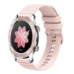 For Honor Watch Dream 22mm Wavy Dot Pattern Solid Color Silicone Watch Band(Pink)