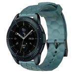 For Samsung Galaxy Watch 42mm 20mm Football Pattern Solid Color Silicone Watch Band(Rock Cyan)