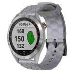 For Garmin Approach S40 20mm Football Pattern Solid Color Silicone Watch Band(Grey)