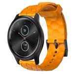 For Garminmove Style 20mm Football Pattern Solid Color Silicone Watch Band(Yellow)