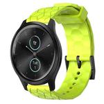 For Garminmove Style 20mm Football Pattern Solid Color Silicone Watch Band(Lime Green)