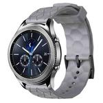 For Samsung Gear S3 Classic 22mm Football Pattern Solid Color Silicone Watch Band(Grey)