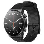For Xiaomi MI Watch S1 22mm Football Pattern Solid Color Silicone Watch Band(Black)
