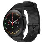 For Xiaomi MI Watch S1 Pro 22mm Football Pattern Solid Color Silicone Watch Band(Black)