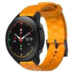 For Xiaomi MI Watch S1 Pro 22mm Football Pattern Solid Color Silicone Watch Band(Yellow)