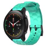 For Xiaomi MI Watch S1 Pro 22mm Football Pattern Solid Color Silicone Watch Band(Teal)