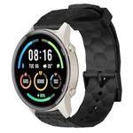 For Xiaomi MI Watch Sport 22mm Football Pattern Solid Color Silicone Watch Band(Black)