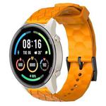 For Xiaomi MI Watch Sport 22mm Football Pattern Solid Color Silicone Watch Band(Yellow)