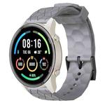 For Xiaomi MI Watch Sport 22mm Football Pattern Solid Color Silicone Watch Band(Grey)