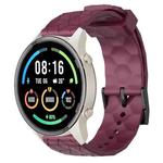 For Xiaomi MI Watch Sport 22mm Football Pattern Solid Color Silicone Watch Band(Wine Red)