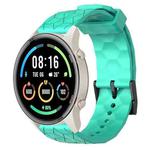 For Xiaomi MI Watch Sport 22mm Football Pattern Solid Color Silicone Watch Band(Teal)