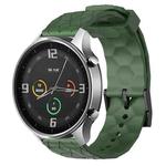 For Xiaomi MI Watch Color 22mm Football Pattern Solid Color Silicone Watch Band(Army Green)
