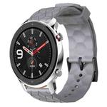 For Amazfit GTR 4 22mm Football Pattern Solid Color Silicone Watch Band(Grey)