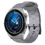 For Huawei Watch GT3 Pro 46mm 22mm Football Pattern Solid Color Silicone Watch Band(Grey)