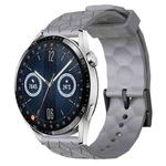 For Huawei Watch GT3 46mm 22mm Football Pattern Solid Color Silicone Watch Band(Grey)