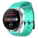 For Huawei Watch 3 Pro 22mm Football Pattern Solid Color Silicone Watch Band(Teal)