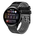 For Huawei Watch 3 22mm Perforated Two-Color Silicone Watch Band(Black+Grey)