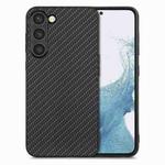 For Samsung Galaxy S23 5G Carbon Fiber Texture Leather Back Cover Phone Case(Black)