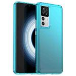 For Xiaomi 12T Pro Candy Series TPU Phone Case(Transparent Blue)
