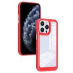 For iPhone 11 Pro Max Solid Solor TPU Space Acrylic Phone Case(Red)