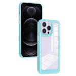 For iPhone 12 Pro Solid Solor TPU Space Acrylic Phone Case(Blue)