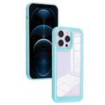 For iPhone 12 Pro Max Solid Solor TPU Space Acrylic Phone Case(Blue)