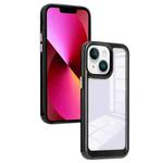 For iPhone 13 Solid Solor TPU Space Acrylic Phone Case(Black)