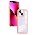 For iPhone 13 Solid Solor TPU Space Acrylic Phone Case(Pink)