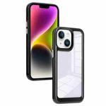 For iPhone 14 Solid Solor TPU Space Acrylic Phone Case(Black)