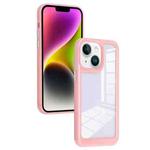 For iPhone 14 Solid Solor TPU Space Acrylic Phone Case(Pink)