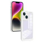 For iPhone 14 Solid Solor TPU Space Acrylic Phone Case(White)