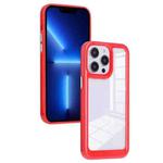 For iPhone 13 Pro Solid Solor TPU Space Acrylic Phone Case(Red)