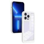 For iPhone 13 Pro Solid Solor TPU Space Acrylic Phone Case(White)