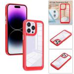 For iPhone 14 Pro Solid Solor TPU Space Acrylic Phone Case(Red)