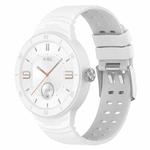 For Huawei Watch GT Cyber Silicone Breathable Integrated Watch Band(White)