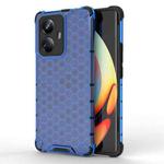 For Realme 10 Pro+ 5G Honeycomb Phone Case(Blue)