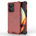 For Realme 10 Pro+ 5G Honeycomb Phone Case(Red)
