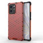 For Honor 80 SE Honeycomb Phone Case(Red)