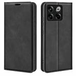 For OnePlus Ace Pro Retro-skin Magnetic Suction Leather Phone Case(Black)