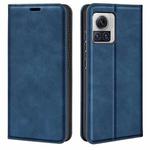 For Motorola Moto X30 Pro Retro-skin Magnetic Suction Leather Phone Case(Dark Blue)