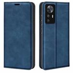 For Xiaomi 12T / 12T Pro / Redmi K50 Ultra Retro-skin Magnetic Suction Leather Phone Case(Dark Blue)