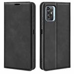 For ZTE Blade A72 5G Retro-skin  Magnetic Suction Leather Phone Case(Black)