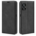 For Xiaomi Poco M5 4G Retro-skin Magnetic Suction Leather Phone Case(Black)