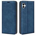 For Samsung Galaxy A04 Retro-skin Magnetic Suction Leather Phone Case(Dark Blue)