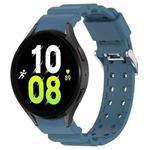 For Samsung Galaxy Watch5 44mm Armor Pure Color Silicone Watch Band(Blue)